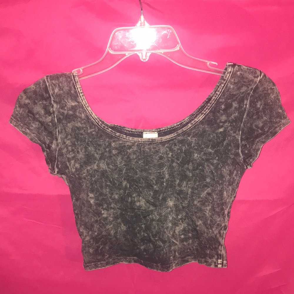 🔥BOSS SALE🔥 Acid Wash Crop Tee